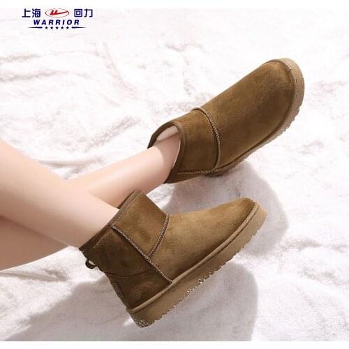 Snow Boots Female New Trend Short Tube Add Cashmere Keep Warm Cotton Shoes Winter Korean Version All-Match Student Ankle Boots
