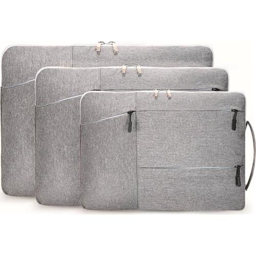 Laptop Sleeve Bag with Pocket for MacBook Air Pro Ratina 11.6/13.3/15.6 inch 11/12/13/14/15 inch Notebook Case Cover for Dell HP