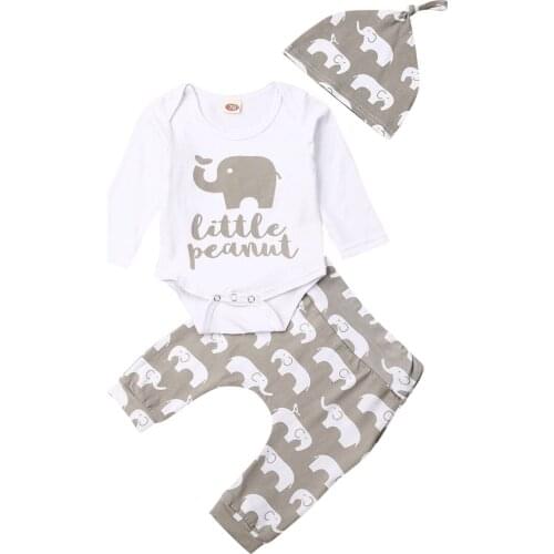 Focusnorm 0-24M Cute Infant Baby Boys Girls Clothes Cotton Animal Romper Pants Legging Outfits Clothes