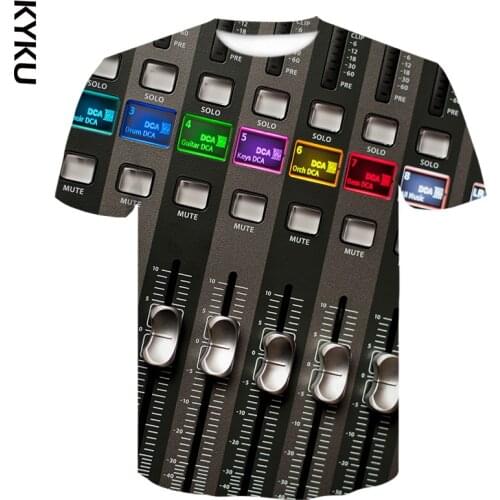 New DJ Audio Music Harajuku 3D printed fashion T-shirt Men/Women funny t shirts summer tops hip hop streetwear short sleeve tees