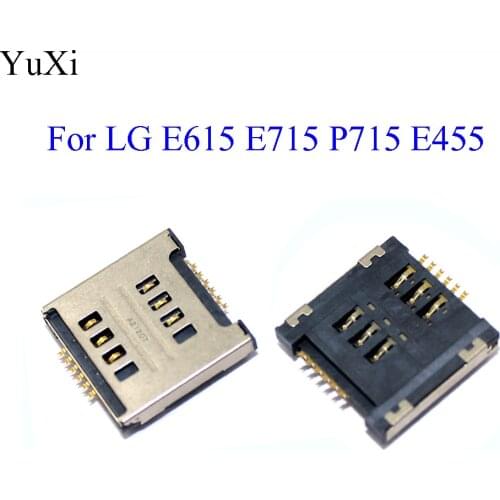 Brand New SIM Card Socket Slot Reader Holder for LG E615 E715 P715 E455 Optimus L7 P715 P716 Dual sim card tray 17.5*17.5*2.9mm