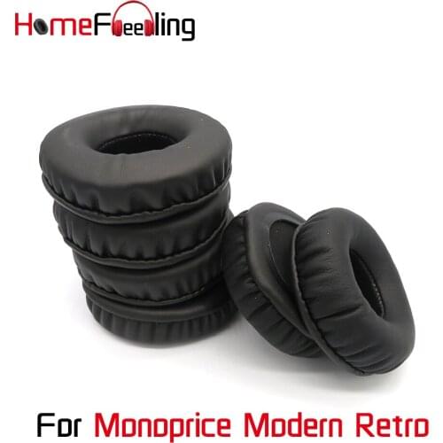 Homefeeling Ear Pads For Monoprice Modern Retro Earpads Round Universal Leahter Repalcement Parts Ear Cushions