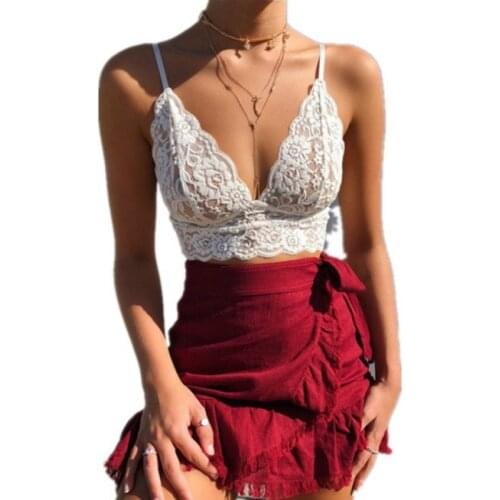 Summer Women Lace Sexy Top Bralette Seamless Deep V Lace Bra Thin Underwear Sexy Lingerie Soft Push Up Bras For Girls Crop Top