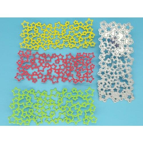 Mini five-pointed star combination metal cutting die for DIY scrapbooking, card making, photo album decoration, embossing crafts