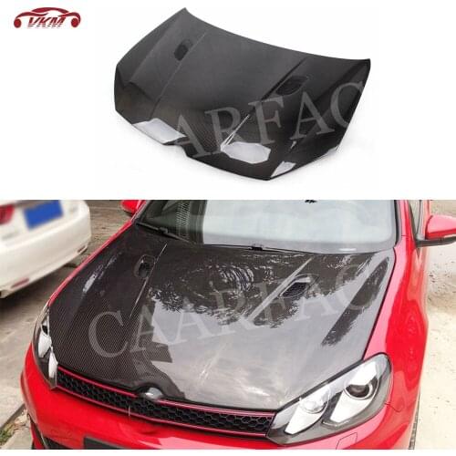 MK6 Carbon Fiber Front Engine Hood Bonnet Cap Air Vent Mesh Cover for VW Golf 6 VI MK6 GTI R20 2010-2013 Car Accessories