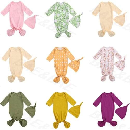 8 Colors Soft Baby Wrap Swaddle Blanket Floral Printed Newborn Infant Baby Boy Girls Sleeping Bags Long Sleeve Swaddling+Hats