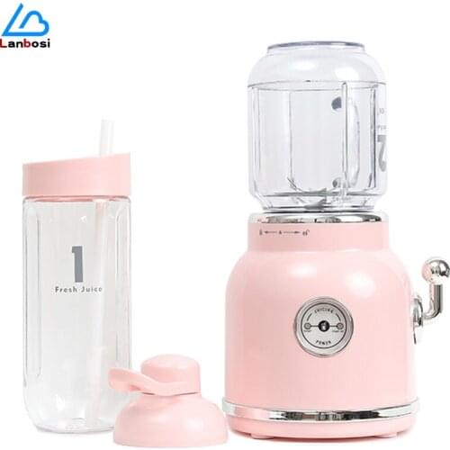 Small Portable Juicer Cup Retro Juicer Household Multifunctional Juice Cup Small Ice Crusher