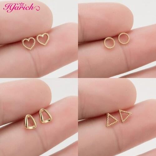 Multiple Small Gold Earrings for Women Daily Jewelry Newest Christmas Geometric Triangle Earring Accessories Brincos femininos