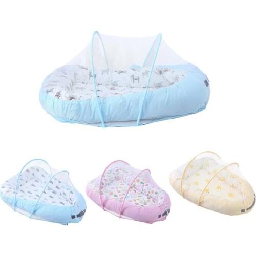 0-3 Years Old Baby Bassinet Bed Lounger Breathable Hypoallergenic Cotton Portable Crib For Bedroom Travel Baby Nest
