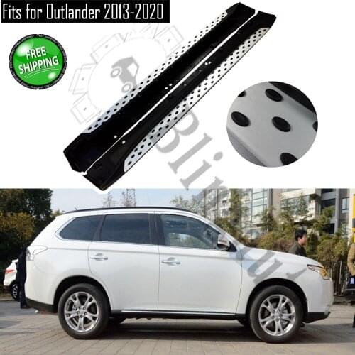 Fits for M itsubishi Outlander 2013-2020 2Pcs left right running board side steps nerf bar car pedal side stairs