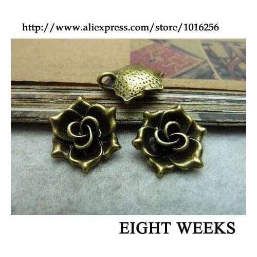Zinc alloy pendant jewelry accessories diy handmade material charms The roses are 16 mm