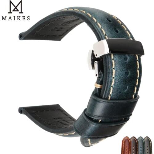 Maikes Fashion Unisex Calf Leather Watch Strap 18mm 16mm 18mm 20mm 24mm 26mm Watch Bands for Tissot Watchband Bracelet