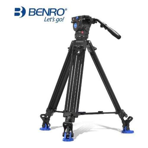 Benro BV6/BV4/BV8/BV10 Series Camera Tripod Adjustable Damping Hydraulic PTZ Photography Professional Tripod