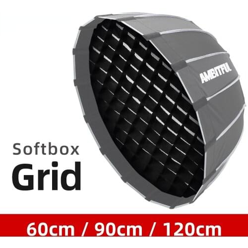 AMBITFUL 60cm 90cm 120cm Softbox Honeycomb Grid for Godox AMBITFUL Aputure Nanlite Neewer Deep Parabolic Softbox Softbox Grid