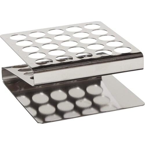 Stainless Steel Test Tube Rack, Z Shape Tube Rack, Suitable for Tubes of Dia. less than equal 17mm, 24Holes