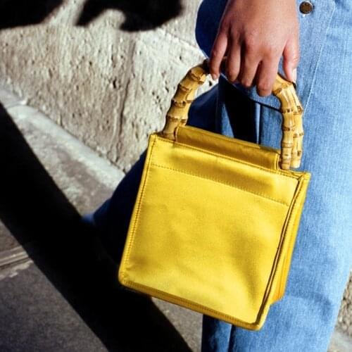 New Luxury Brand Designer Handbag Silk Thick Bamboo Hand Bag Catwalk Handbag Mini Shoulder Messenger Bag Purses and Handbags