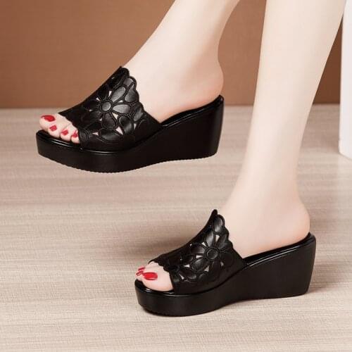 Girls' Shoes Womens Slippers Wedges Sandals Summer High Heels Women Wedges Shoes Woman Slippers Sandals Casual Shoes