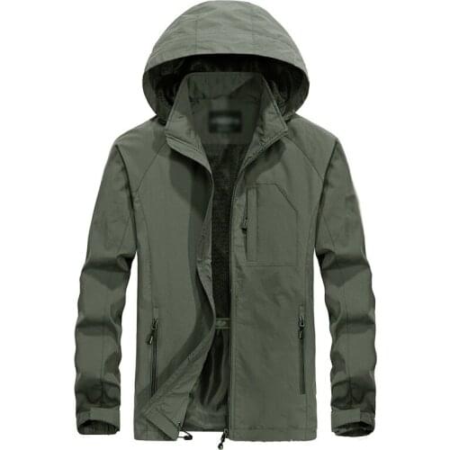 Spring Outdoor Mens Windbreaker Business Jackets Waterproof Military Hooded Water Proof Slim Fit Casual Sport Coat Clothing Top