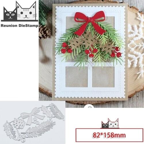 Reunion Metal Cutting Dies Scrapbooking Christmas leaves Stencil Craft Decoration Mould Blade Punch Card Make Die Cut 2020 New