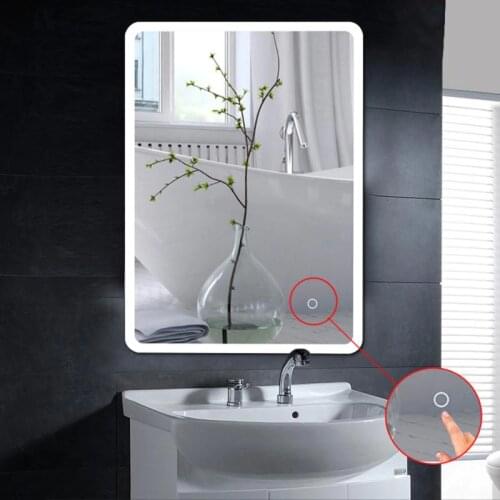 Copper-free Mercury Bathroom Mirror 4mm LCD Lights Aluminum Frame Makeup Mirrors Household Furniture 50*70/80*60/120*70cm