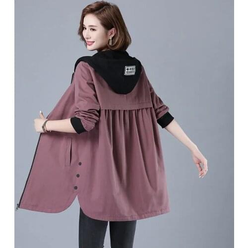 2021 New Autumn Women Jacket Casual Basic Coat Pocket Zipper Jackets Long Sleeve Female Windbreaker Loose Hooded Outwear