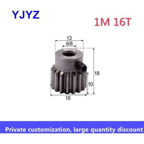 1Pc 1Modulus 15T 16T 17T 18T Spur Gear Metal Motor Boss/Convex Gear Inner Hole 6/6.35/8 Gear Rack Transmission