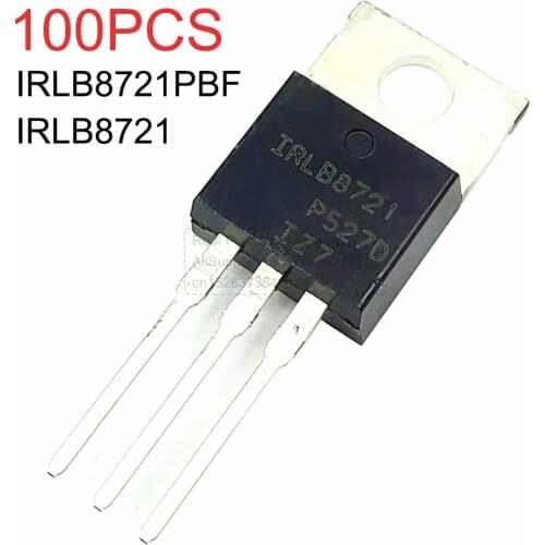 100PCS IRLB8721PBF IRLB8721 Triode Transistor MOSFET N-CH 30V 62A TO-220 Throught Hole 100% New