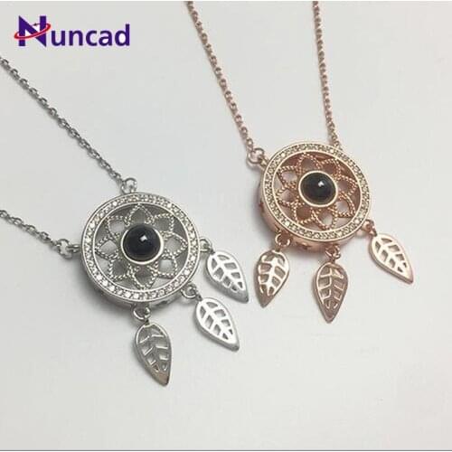 2019 Custom Dreamcatcher Necklace S925 Sterling 100 Languages I Love You 520 Projection Pendant Necklace