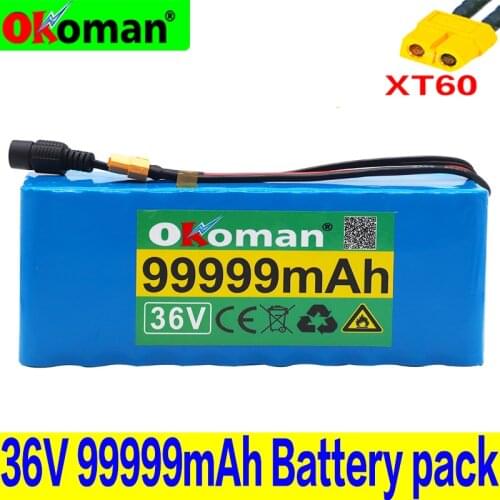 2021 100% original 10S4P 36V battery 99.999Ah battery 1000W battery 42V 99999mAh Ebike electric bike with BMS