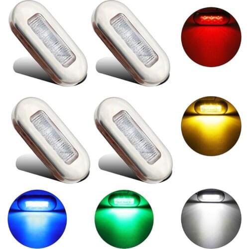 4x3LED Boat Stair Deck Side Marker Light Indicator Turn Signal Lighting Marine