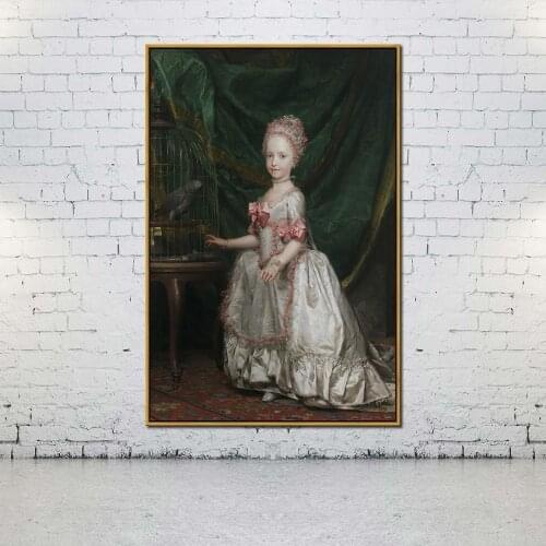 Artcozy Oil Canvas Painting young marie antoinette portrait For Home Decoration Wall Art