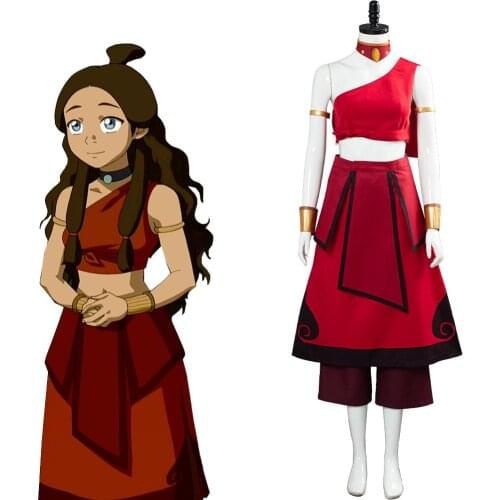 Avatar:the last Airbender Katara Cosplay Costume Women Dress Outfits Halloween Carnival Costumes