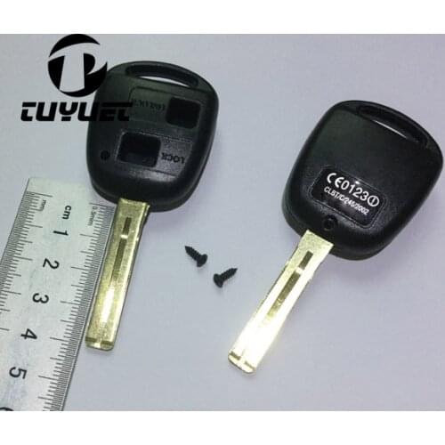 FOB Car Key Case Replacement for TOYOTA 2 Buttons Remote Key Shell TOY48 Short Blade