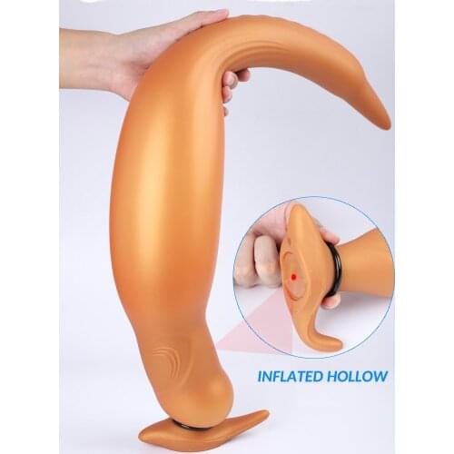 Long Anal Plug Huge Inflatable Butt Plug BDSM Vagina Anus Expansion ButtPlug Adult Games Erotic Anal Sex Toys for Men Women Gay