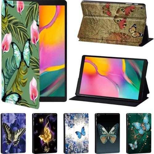 For Samsung Galaxy Tab A 8.0"/9.7"/10.1"/10.5"/E 9.6"/Tab S5e 10.5"/Tab S6 Lite 10.4" PU Leather Stand Tablet Fashion Cover Case