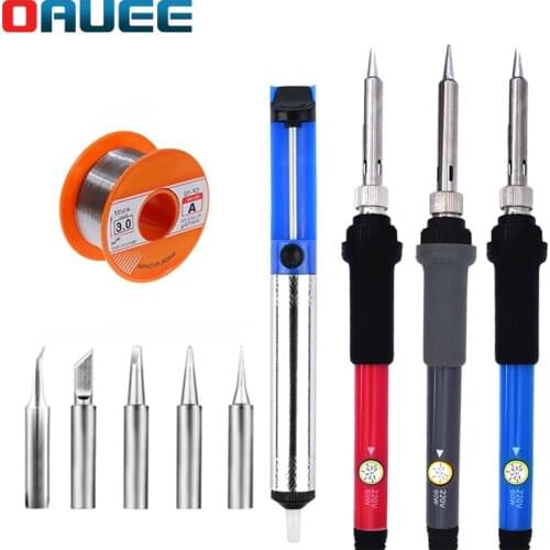 60W Electric Soldering Irons Temperature Adjustable Electric Iron Mini Handle Heat Pencil Soldering Iron Kit Soldering Tools