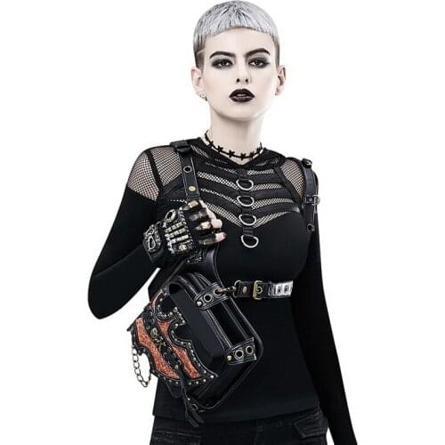 Functional Women Bag Fashion 2021 Cool Leather One Shoulder Messenger Bag European American Waist Bags Outdoor