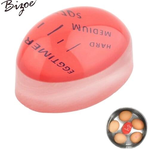 3pcs Egg Perfect Color Changing Timer Yummy Soft Hard Boiled Eggs Cooking Kitchen Eco-Friendly Resin Egg Timer Red timer tools
