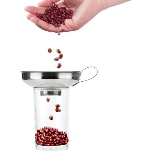 HILIFE S/L Size Cooking Tools Stainless Steel Wide Mouth Funnel Kitchen Gadget Filter Funnel Transferring Liquid Canning Hopper