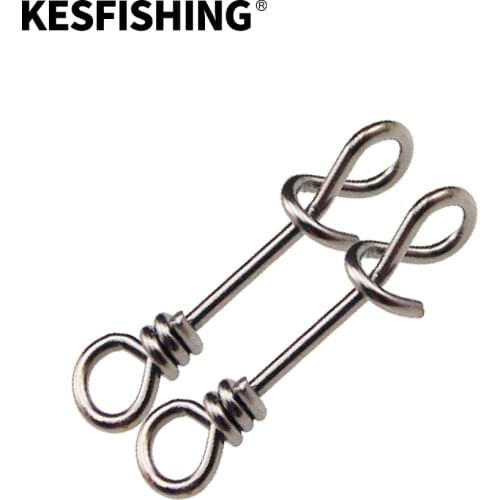 KESFISHING 30pcs Quick Lock Snap Fishing Connector Fishhook Lure Tackle Pesca Fishing Accessories