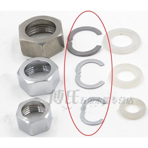 1set stainless steel corrugated gas fittings Female Thread Brass Pipe Hex Head with copper snap ring bellows gas nut 3/4" 1/2"