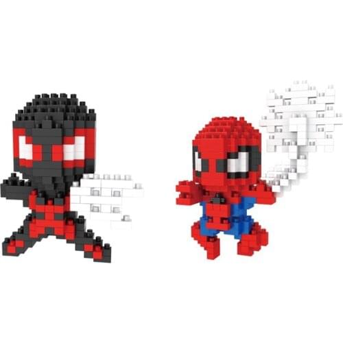 Disney marvel super hero micro diamond block amazing spiderman brick assemble Refrigerator magnet toy avenger nanobrick STICKER