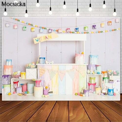 Mocsicka Easter Eggs Photography Backdrops Wet Paint Decoration Children Birthday Cake Smash Photo Props Studio Booth Background