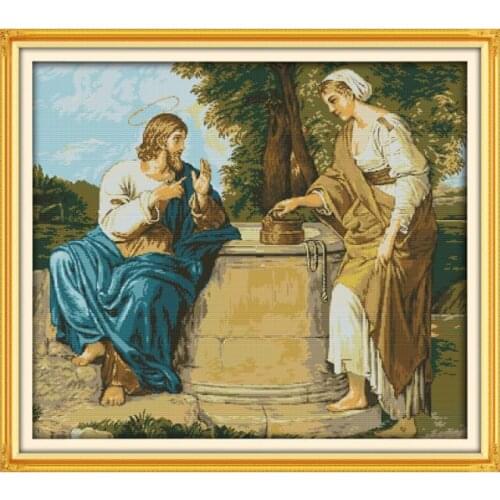 Joy Sunday Kindly Jesus 11CT 14CT Embroidery Figure Cross-stitch Sewing Manual Sewing Kit Prophet Embroidered Paintings