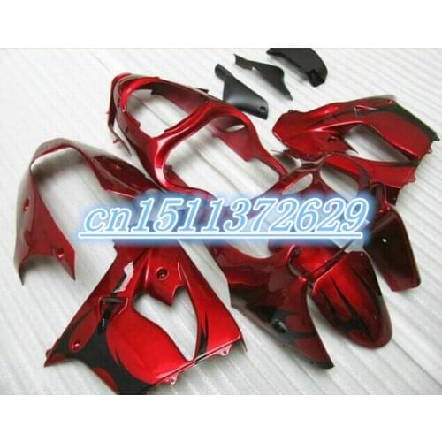 Dor-For KAWASAKI Glossy red ZX9R NINJA 2002-2003 Body M18115 ZX-9R ZX 9R 9 R 02 03 ALL Red ZX9 R 2002 2003 Fairing Kit D