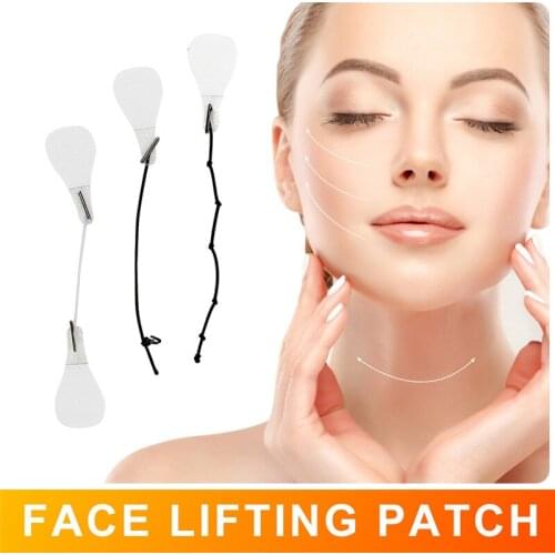 40Pcs / Set Face Neck Lift Tapes Invisible Thin Face Facial Stickers V-Shape Face Lift Skin Tighten Anti-wrinkle Sticker