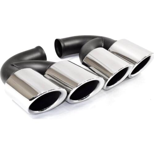 AK MUFFLERTIP Stainless Steel Exhaust Tip For Porsche Cayenne GTS 2010-2014 Car Exhaust Pipe Black Muffler Tip