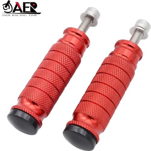 Pair Motorcycle M8 Universal CNC Aluminum Motorcycle Footrests Rear Foot Pegs Pedals Rest Set Racing Motor