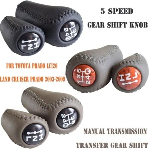 Speed Shifter Car Gear Shift Knob Head Lever Accessories For Toyota Prado LC120 Land Cruiser Prado 2003-2009 5 Speed 3 Color