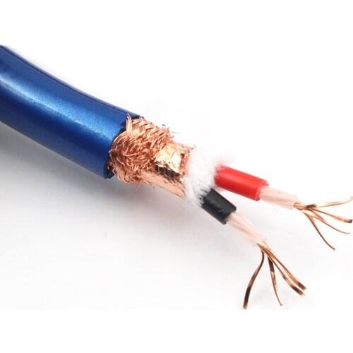 Signal Cable Square Core Single Crystal Copper HiFi Audio Cable Full Copper Foil Wrapped Bulk Cable for DIY Amplifier CD Player